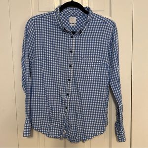 Gap gingham shrunken boyfriend